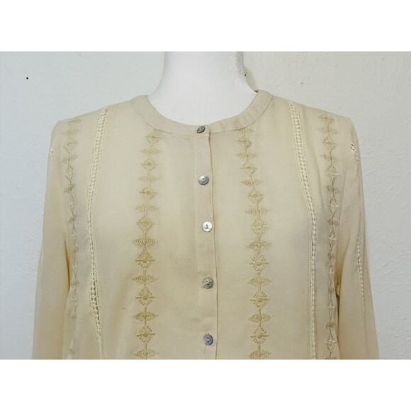 Blu Pepper Women Size S Long Sleeve Embroidered Tunic Dress Modest Minimalist - Picture 2 of 12